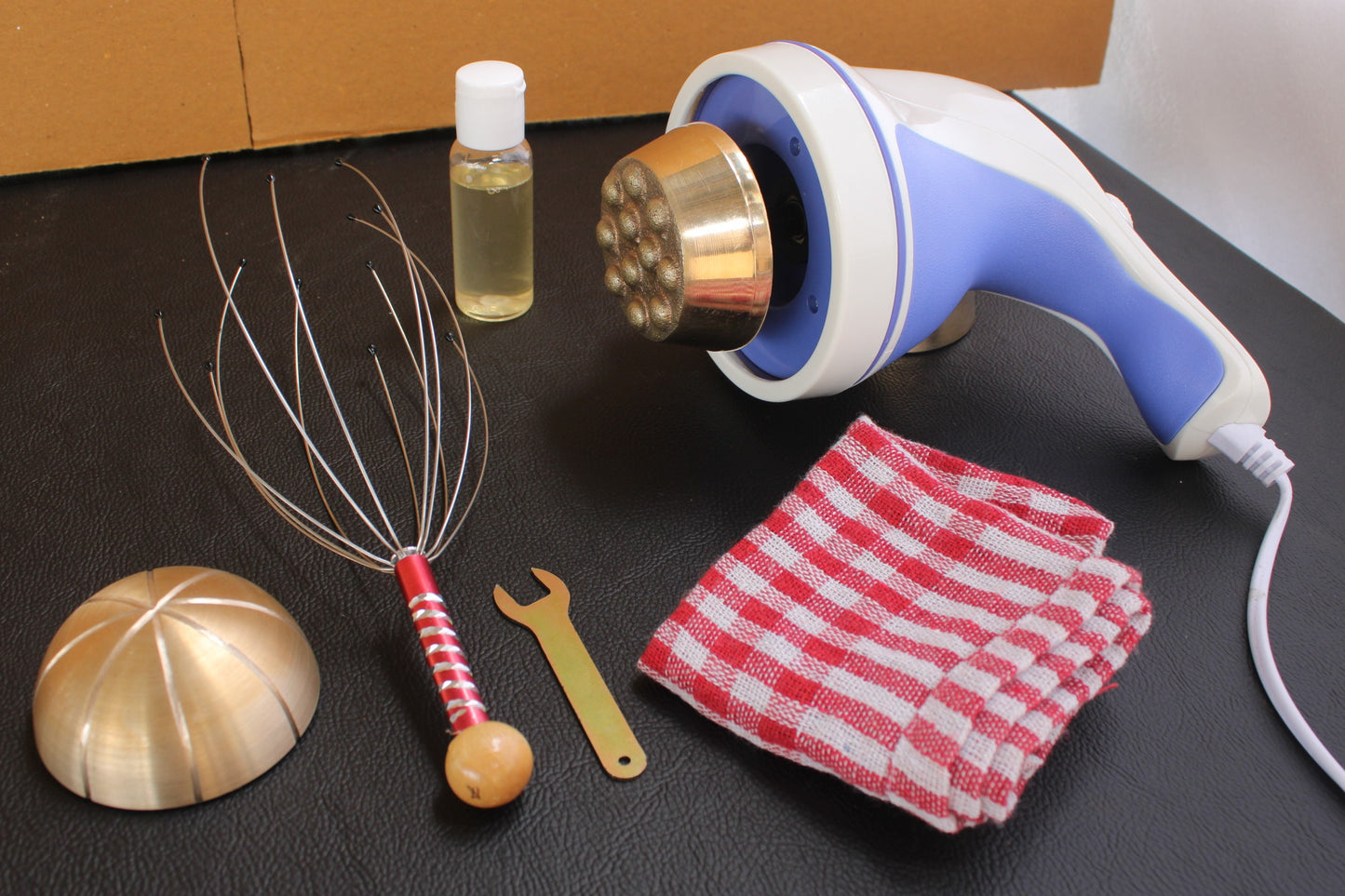 Durva Aarogya Sarathi Kansya wati™  Foot Massager Machine " Double Wati Attachement " White Colour "